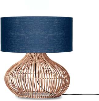 Tafellamp Kalahari - Denim|Rotan - Ø47cm Blauw