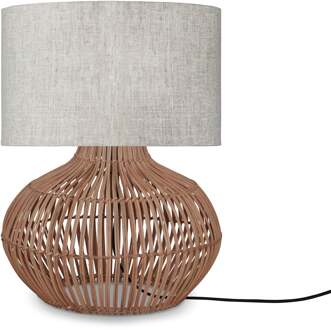 Tafellamp Kalahari - Naturel|Rotan - Ø32cm Grijs