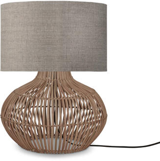 Tafellamp Kalahari - Taupe|Rotan - Ø32cm Grijs