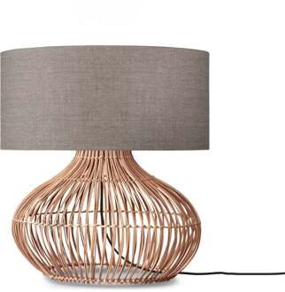Tafellamp Kalahari - Taupe|Rotan - Ø47cm Grijs