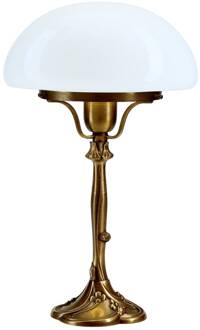 Tafellamp Katharina in een klassieke look messing, wit