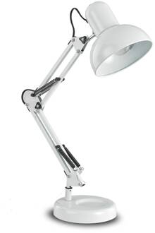 Tafellamp Kelly met scharnierarm, E27, wit mat wit