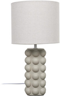 Tafellamp keramisch - taupe - 3D textuur - bubbelvormen - H40 cm