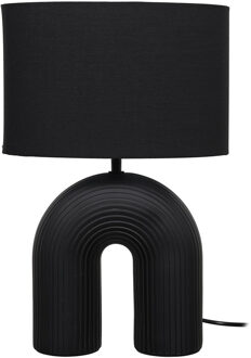 Tafellamp keramisch - zwart - organisch - modern - H42 cm