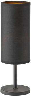 Tafellamp Kira, stoffen kap, zwart