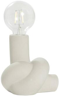 Tafellamp Knoop - Off-white - 23x15x14 Cm - Keramiek - Wit