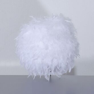 Tafellamp Kokot Met Echte Witte Veren E14