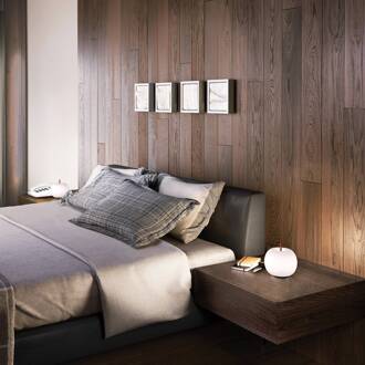 tafellamp Kushi, koper/wit, Ø 16 cm, glas opaal, koper