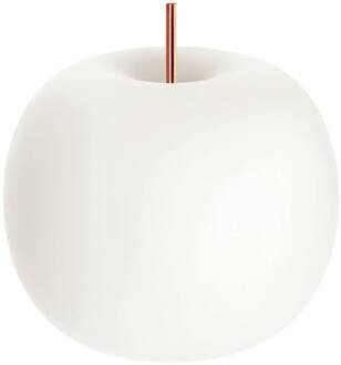 tafellamp Kushi, koper/wit, Ø 33 cm, glas opaal, koper