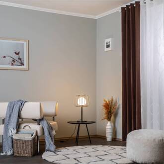 Tafellamp Ladore met kooi-kap, zwart-chroom zwart-chroom, wit