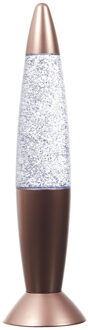 Tafellamp - lava / glitterlamp - kunststof - LED - 14 x 9 x 35 cm