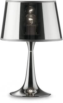 Tafellamp London Cromo hoogte 36,5 cm chroom, transparant
