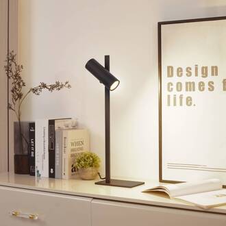 tafellamp Lysias, zwart, metaal, hoogte 55cm