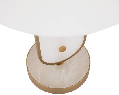 tafellamp Marmo, goudkleur/natuursteen wit, goud