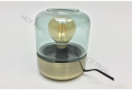 Tafellamp Messing Rond - Ø15xH18 cm Messing, Transparant