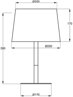 Tafellamp Mikado LT met stoffen kap zwart, licht hout