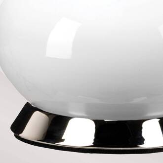 Tafellamp Milo, nikkel-wit/oranje wit, oranje, nikkel