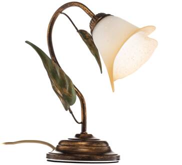 Tafellamp Miranda 1-lamp, brons brons, goud, groen, opaal