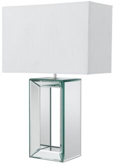 Tafellamp Mirror Glas L:19cm Wit