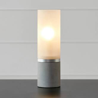 Tafellamp Molo, betonnen voet matglas hoogte 30cm grijs, wit