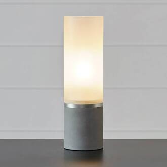 Tafellamp Molo, betonnen voet matglas hoogte 40cm grijs, wit