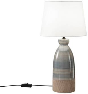 Tafellamp Navajo, hoogte 49 cm, kleurrijk/wit, keramiek/stof kleurrijk, wit