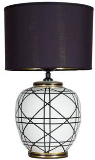 tafellamp New York, zwart, hoogte 60 cm, keramiek