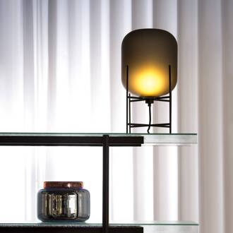 tafellamp Oda Small, rookgrijs geëtst/zwart rookgrijs geëtst, zwart