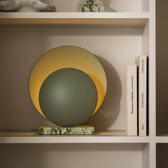 tafellamp ORBIT, groen, marmer, hoogte 32 cm mosgroen