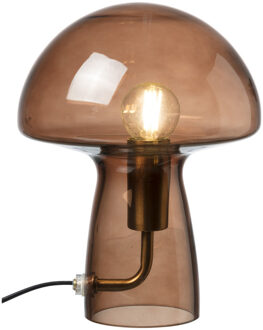 Tafellamp paddenstoel - glas - ø18x25 cm Transparant