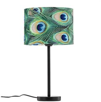 Tafellamp Pauw, Ø 25 cm, groen zwart, groen