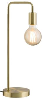 Tafellamp Praag - Antiek Brons - Metaal - Goudkleurig - 15x49.5x19 Cm