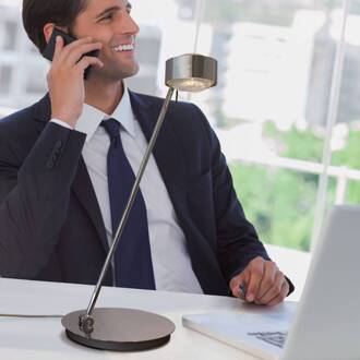 Tafellamp Puk Maxx Tafel, chroom