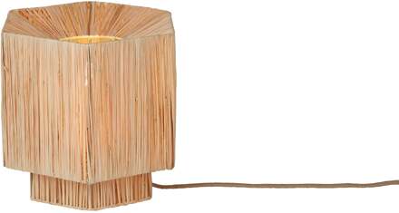 Tafellamp raffia Panama rond/octogone ø28xh.26cm naturel, S