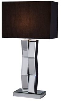 Tafellamp Reflect Glas L:16cm Zwart