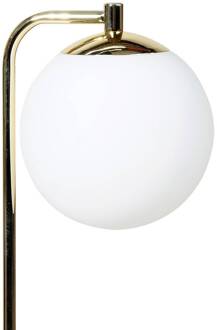 Tafellamp Rico, glas/metaal, goud/wit, hoogte 36 cm goud, wit