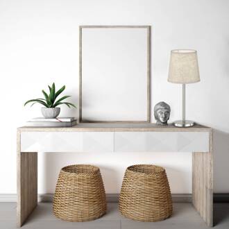 Tafellamp Rimini, zand/nikkel, textiel, hoogte 30 cm, E14 crème, nikkel