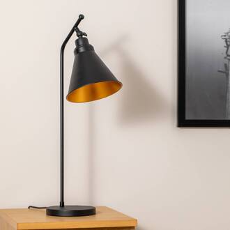 Tafellamp Sivani MR-608, zwart/goud, metaal, hoogte 50 cm zwart, goud