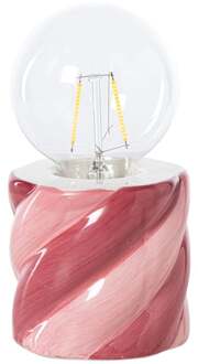 Tafellamp spekje - rood/roze - ø8.5x17 cm
