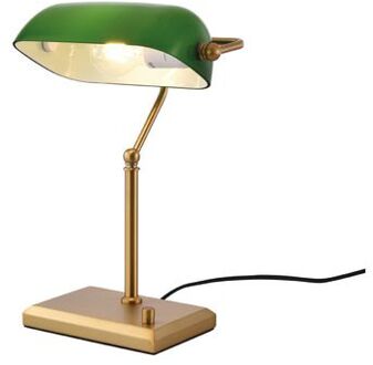 Tafellamp Stanford H 37 cm goud groen Goudkleurig