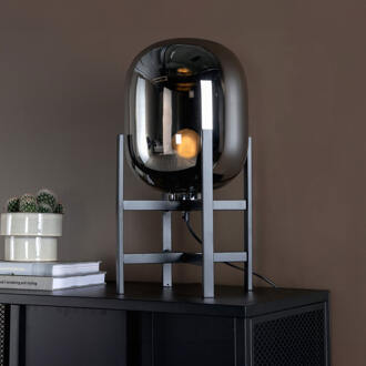 Tafellamp 'Syed' Glas, kleur Zwart