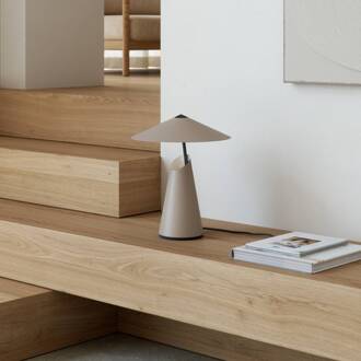 Tafellamp Taido van metaal, bruin bruin, zwart