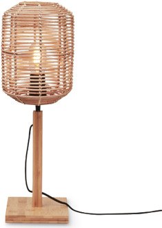 Tafellamp Tanami - Bamboe|Rotan - Ø18cm Bruin