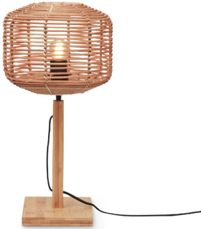 Tafellamp Tanami - Bamboe|Rotan - Ø25cm Bruin