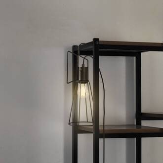 tafellamp Tharion, zwart, metaal, Ø 15,4 cm