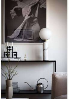 tafellamp Torrano, groen, hoogte 53 cm donkergroen gemarmerd, wit, geborsteld messing