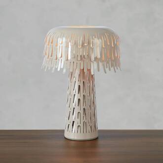 Tafellamp Verbera, greige, hoogte 38 cm, metaal