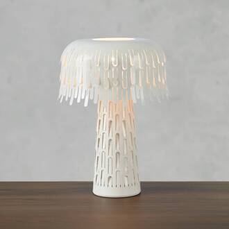 Tafellamp Verbera, wit, hoogte 38 cm, metaal