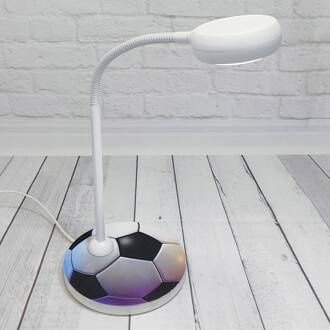 Tafellamp Voetbal met flexibele arm wit, zwart