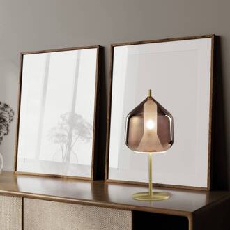 Tafellamp X-Ray, koper/goudkleurig, hoogte 32,5 cm glas kopertransparant, geborsteld goud